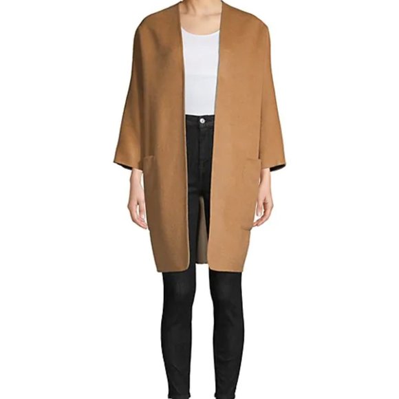 Vince Sweaters - Vince Reversible Open-Front Wool-Blend Coat
